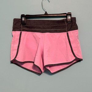 Lululemon Light pink & grey athletic shorts, size 6, 4” inseam, 13” waist
